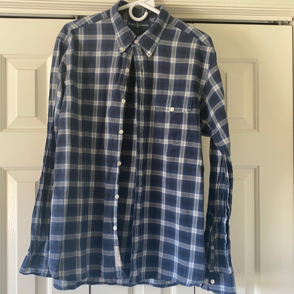 Men’s Ralph Lauren Blue Madras Shirt